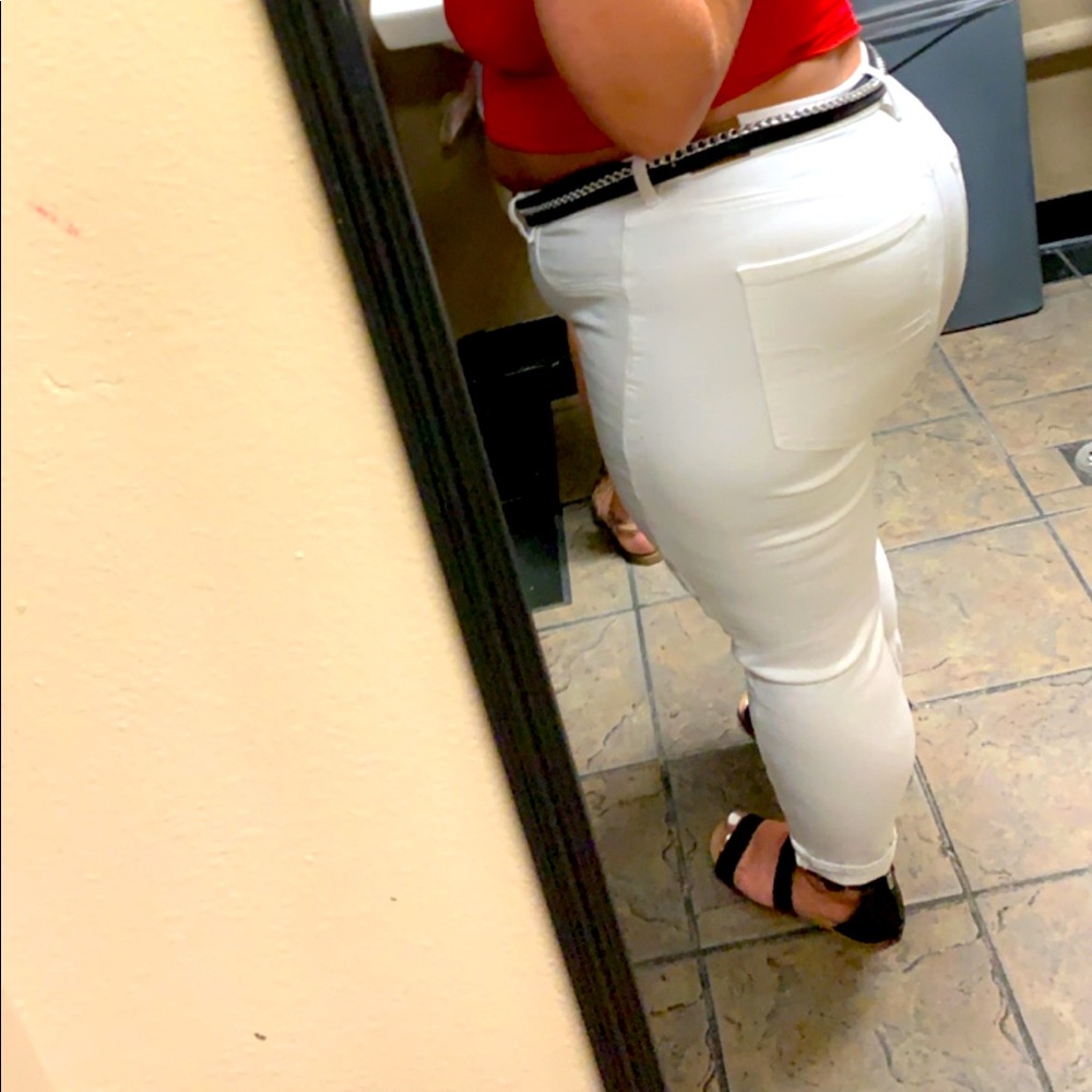 White AE jeans